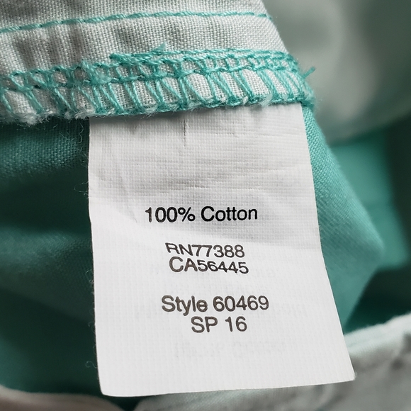 J. Crew Factory Broken In Chino 4" Inseam Shorts Mint Green 2 - Picture 6 of 7